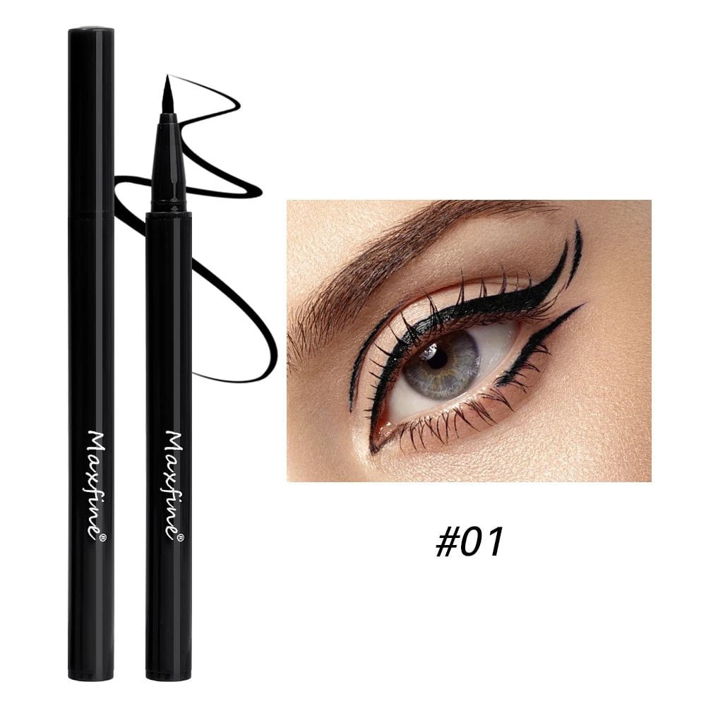 Matte Red Liquid Eyeliner black