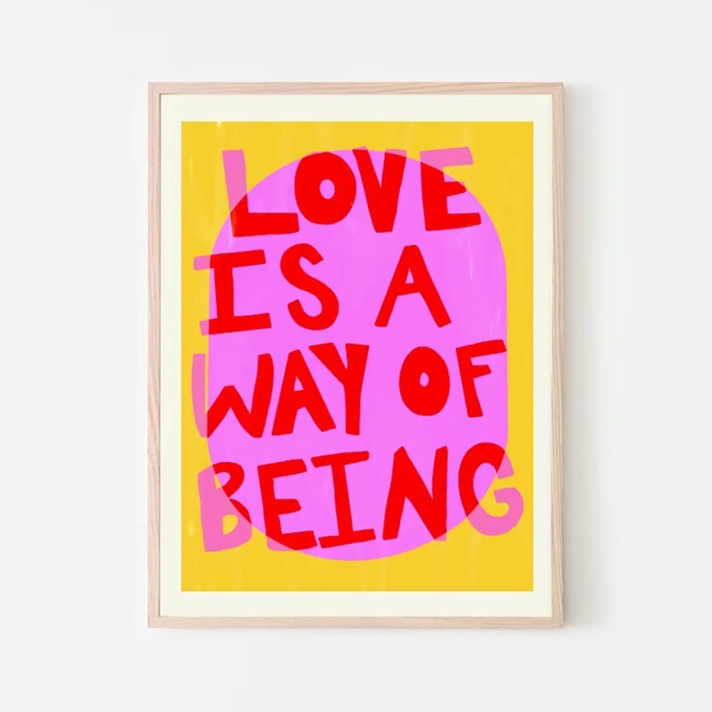 Maximalist Love Quote Canvas: 'More Amor Por Favor' - Colorful Eclectic Pink Wall Art for Living Room Decor AHP0304-4 / 20x30cm No Frame