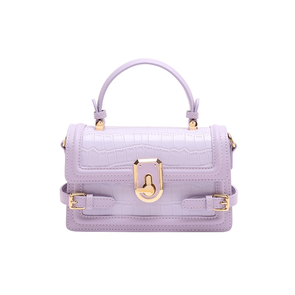 Metal Deco Croc Embossed Candy Color Bag