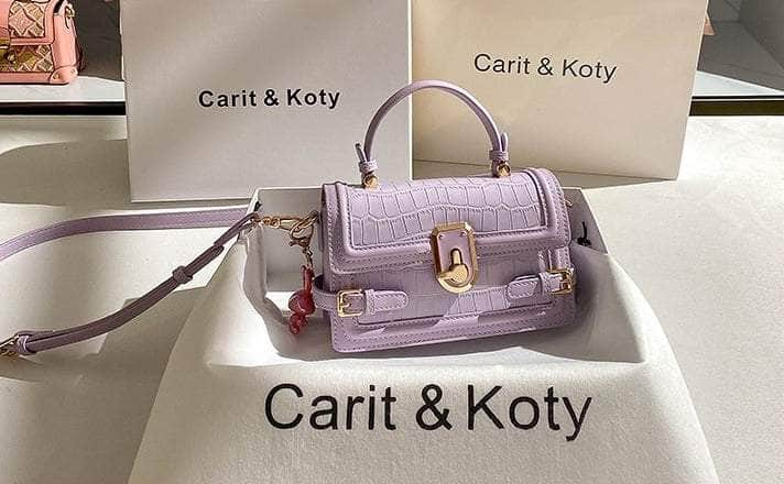 Metal Deco Croc Embossed Candy Color Bag