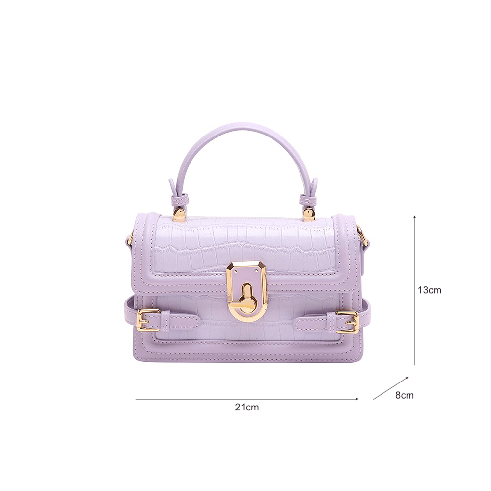 Metal Deco Croc Embossed Candy Color Bag