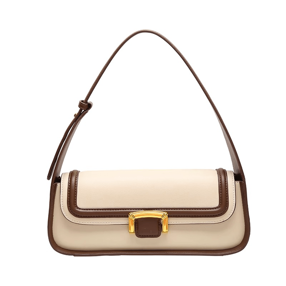 Metal Deco Two-Toned Retro Underarm Bag