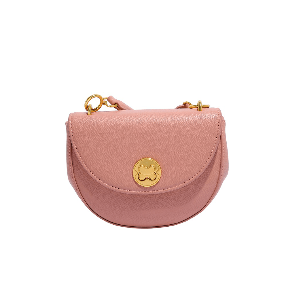 Metallic Embellished Flap Saddle Bag