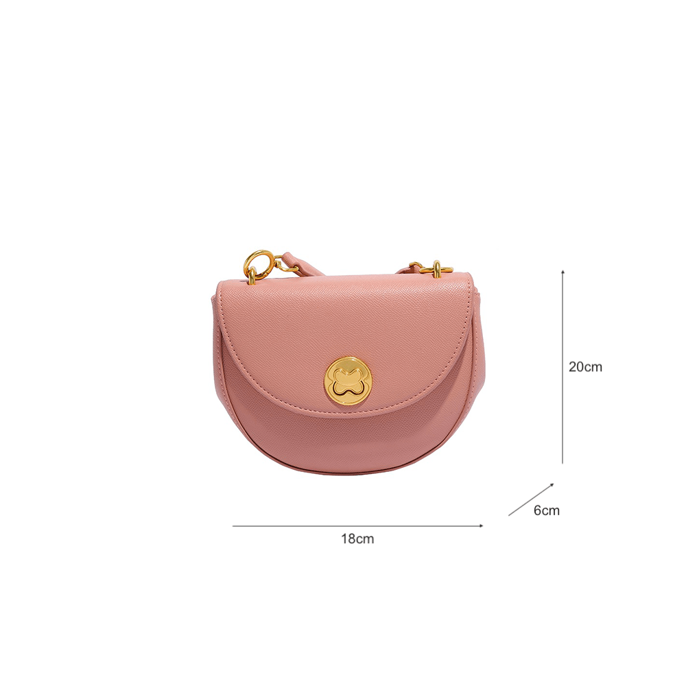 Metallic Embellished Flap Saddle Bag