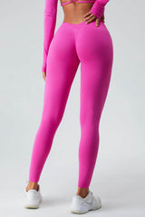 Mid-Rise Waist Active Pants Hot Pink / S