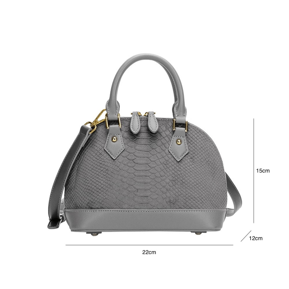 Mini Crocodile Microfiber Leather Handbag