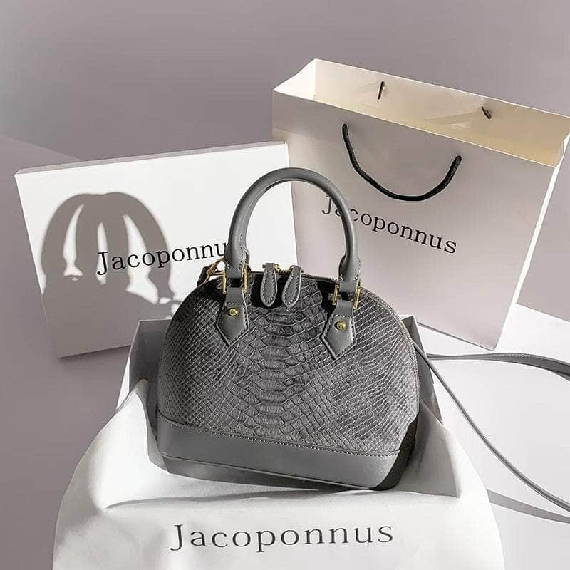 Mini Crocodile Microfiber Leather Handbag