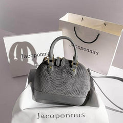 Mini Crocodile Microfiber Leather Handbag