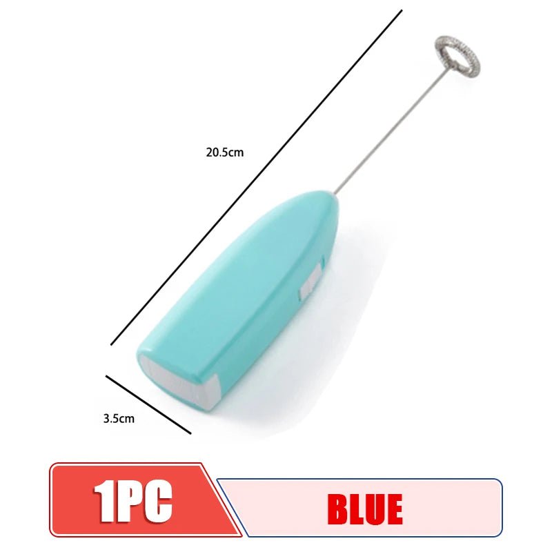 Mini Electric Milk Frother Blue