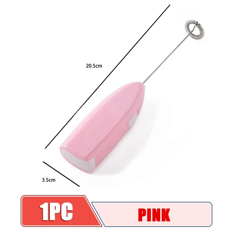 Mini Electric Milk Frother Pink