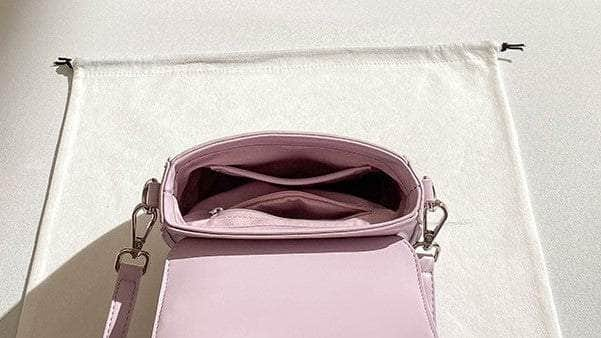 Mini Flap Button Statement Saddle Bag