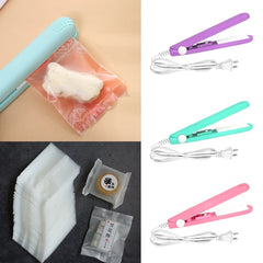 Mini Food Vacuum Sealer: Portable Heat Sealing Machine for Plastic Bags - Household Handheld Packing with Seal Clips