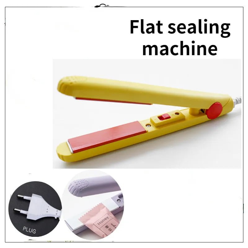 Mini Food Vacuum Sealer: Portable Heat Sealing Machine for Plastic Bags - Household Handheld Packing with Seal Clips flat European plug