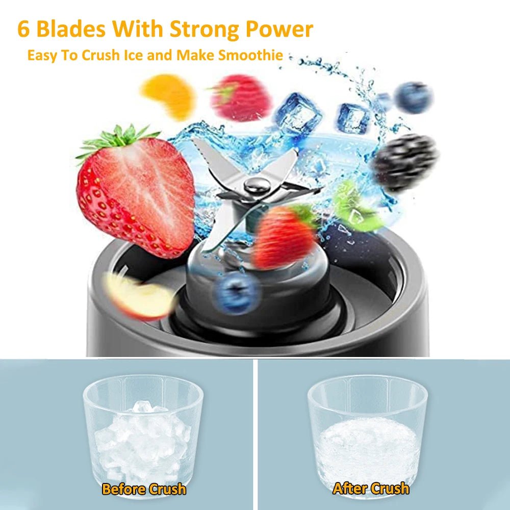 Mini Portable Electric Fruit Juicer: Rechargeable Smoothie Blender, Multifunctional Mixer