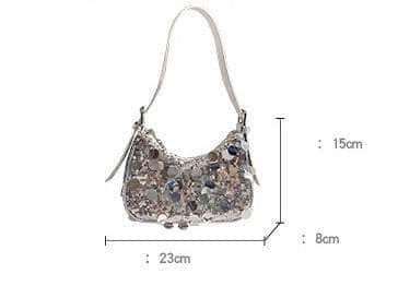 Mini Sequin Hobo Handbag