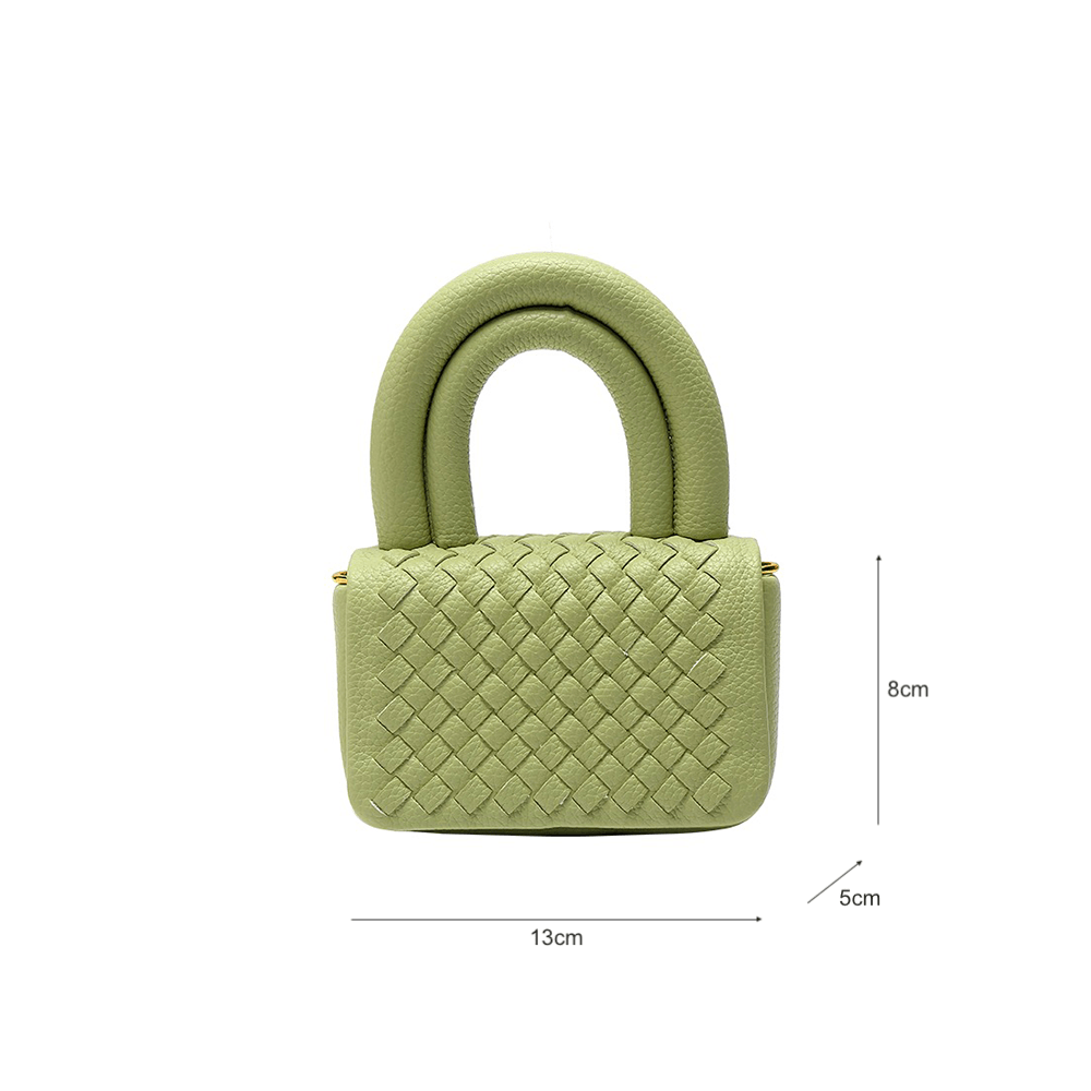 Miniature Top Handle Woven Handbag