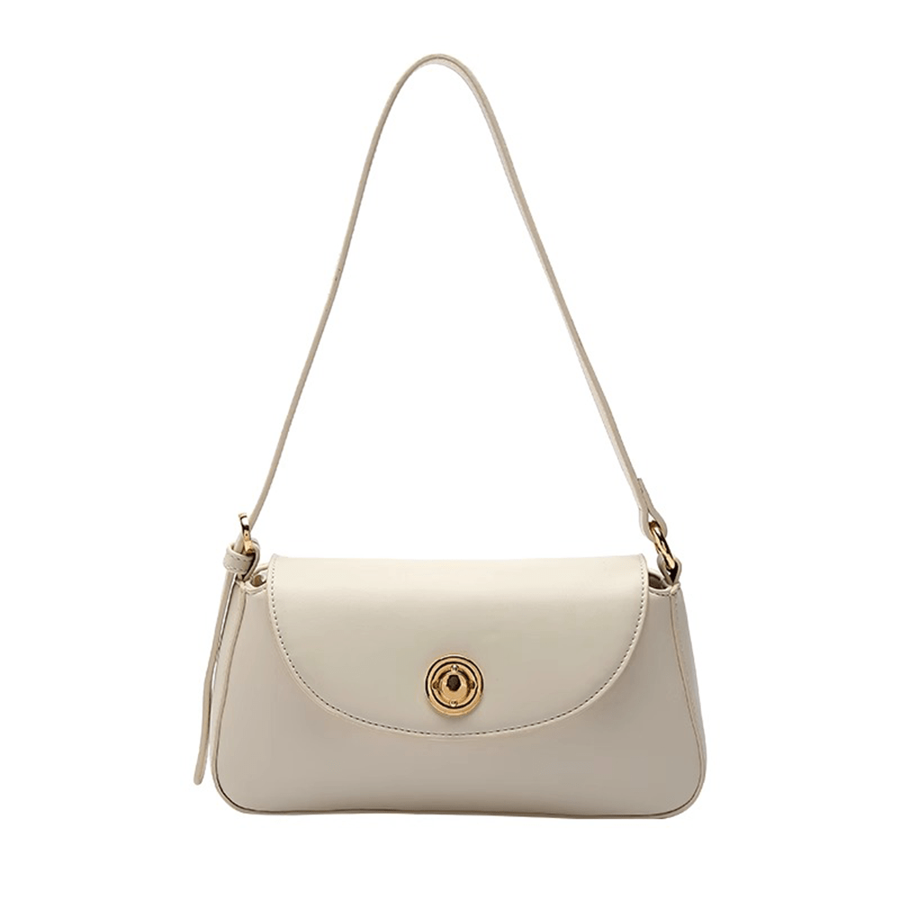 Minimalist Metal Embellished Top Handle Handbag