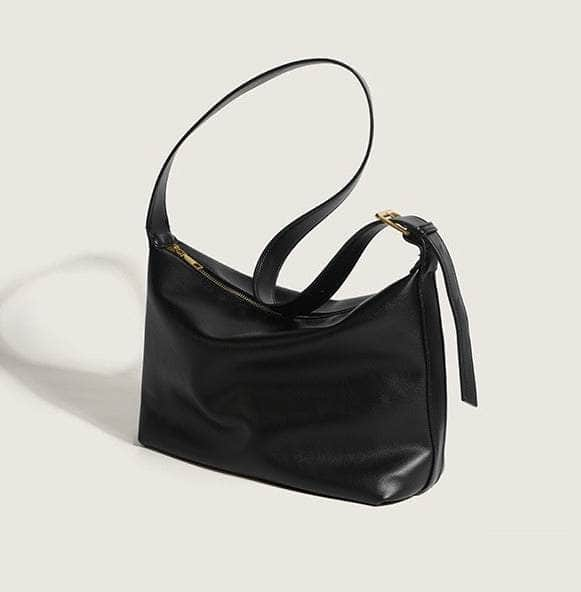 Minimalistic Leather Handbag with Bucket Tote Design