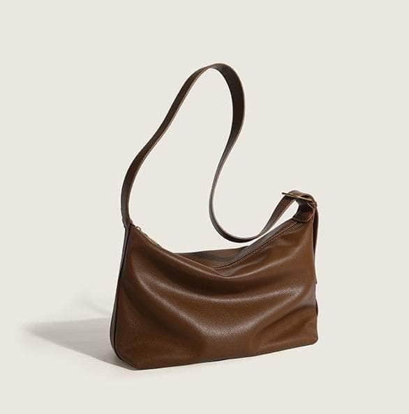 Minimalistic Leather Handbag with Bucket Tote Design