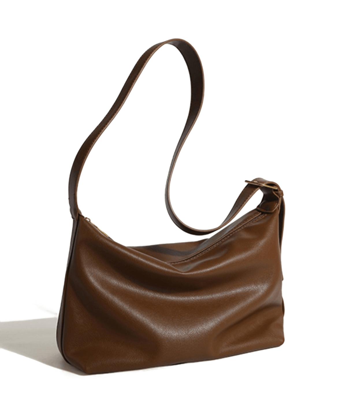 Minimalistic Leather Handbag with Bucket Tote Design