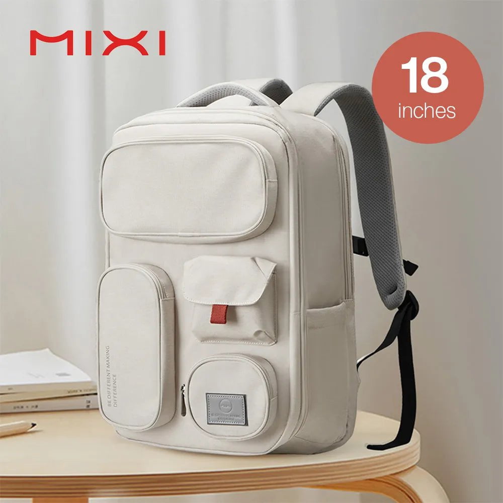 Mixi Outdoor Backpack - 18 Inch Waterproof Travel Bag Moonlight White / 18 inch