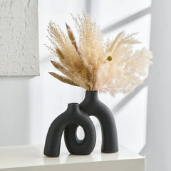 Modern Decorative Vases: Wedding & Office Decoration, Cute Room Decor, Ceramic Vase for Dried Flowers