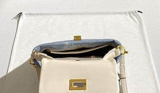 Modern Denim Mini Handbag with Flap Detailing