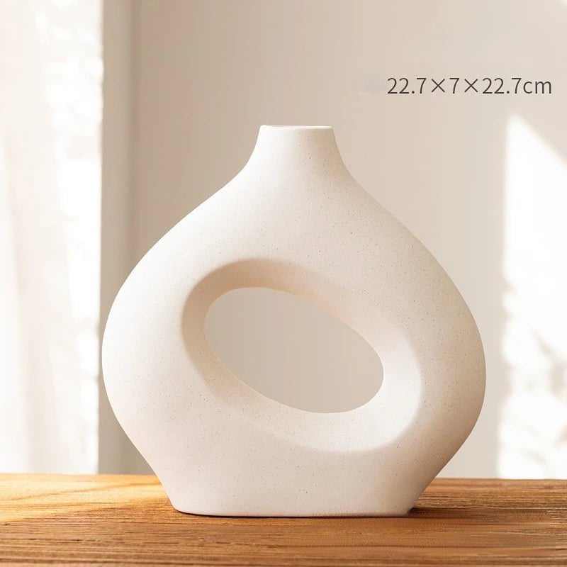 Modern Nordic Style Ceramic Vase - Luxury Decor for Home big height 22.7cm