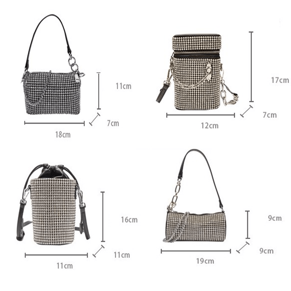 Modern Rhinestone Pouch Mini Bag