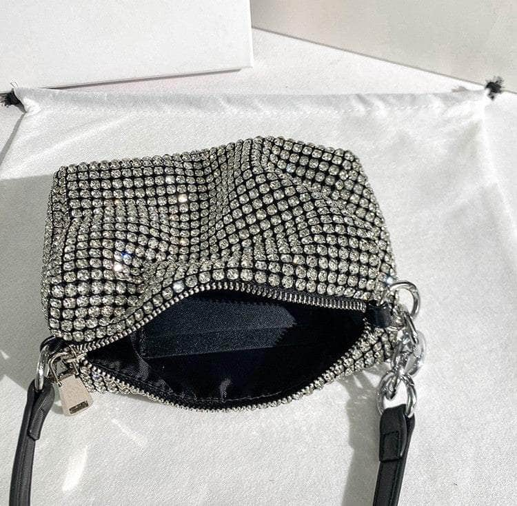 Modern Rhinestone Pouch Mini Bag