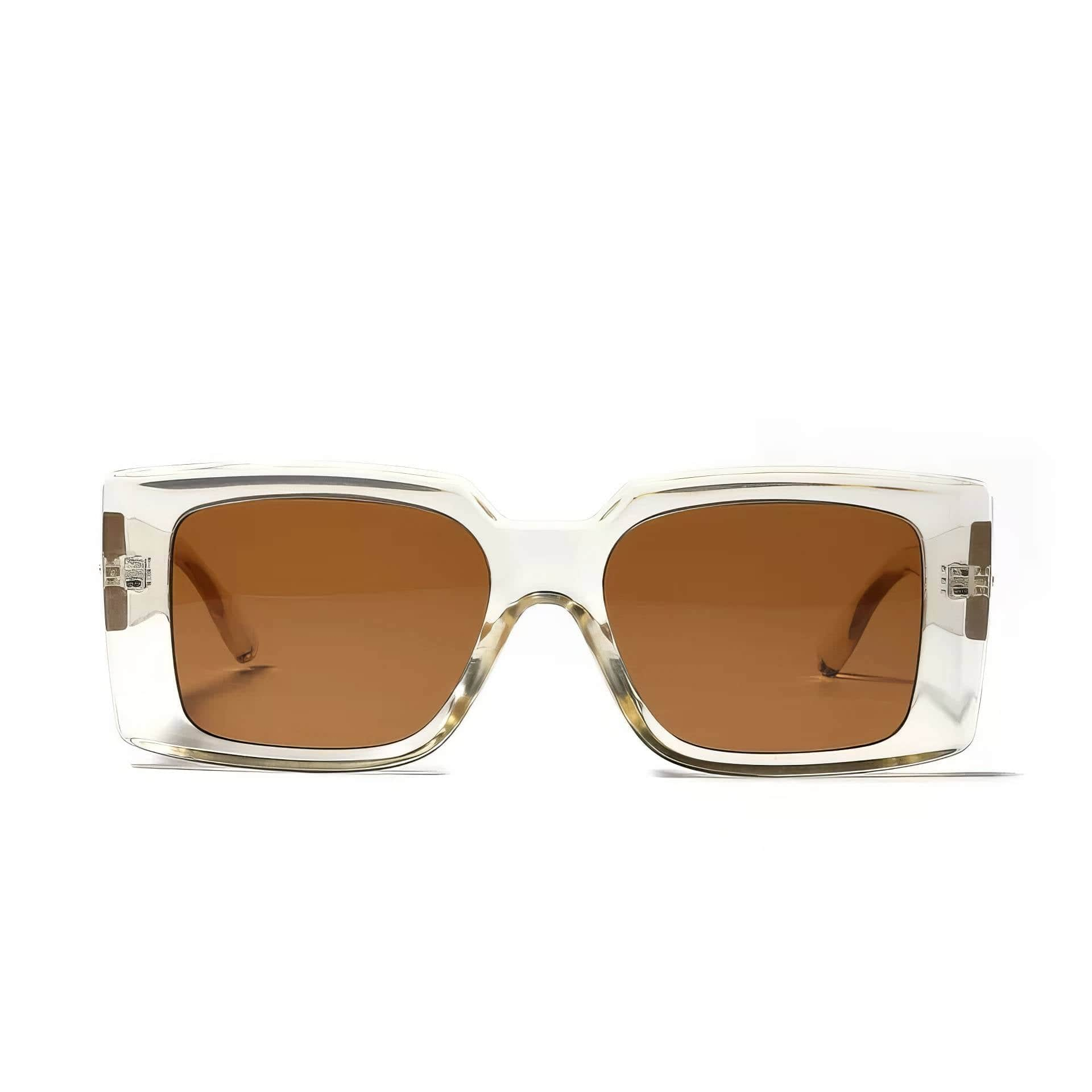 Modified Large Frame Sunglasses White/Tea / Resin