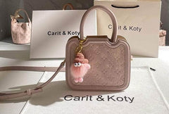 Monogram Detail Mini Handbag Pink