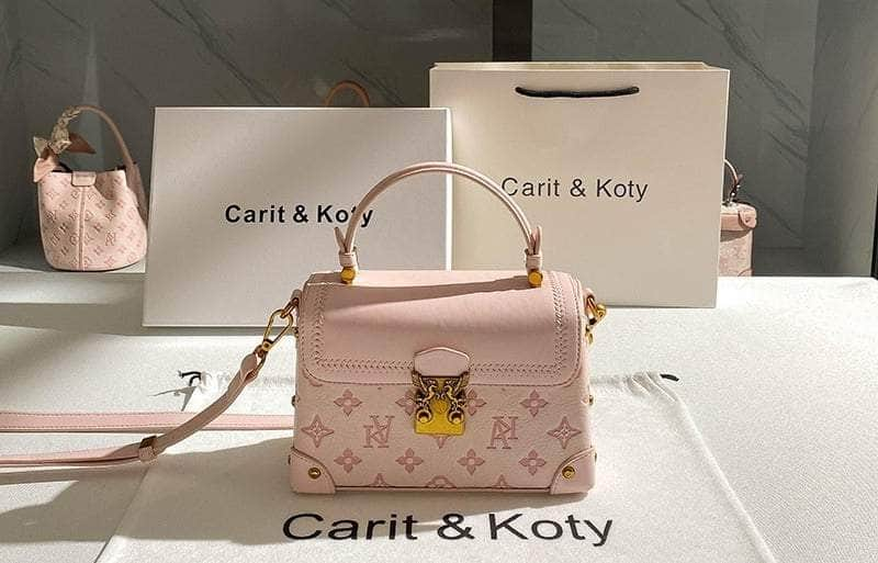 Monogram Detailing Petite Handbag Pink