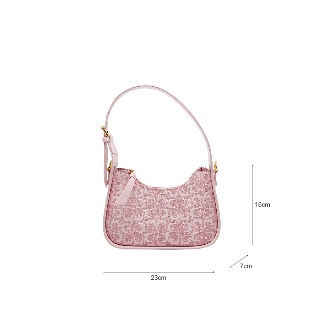 Monogrammed Pretty Pink Baguette Handbag