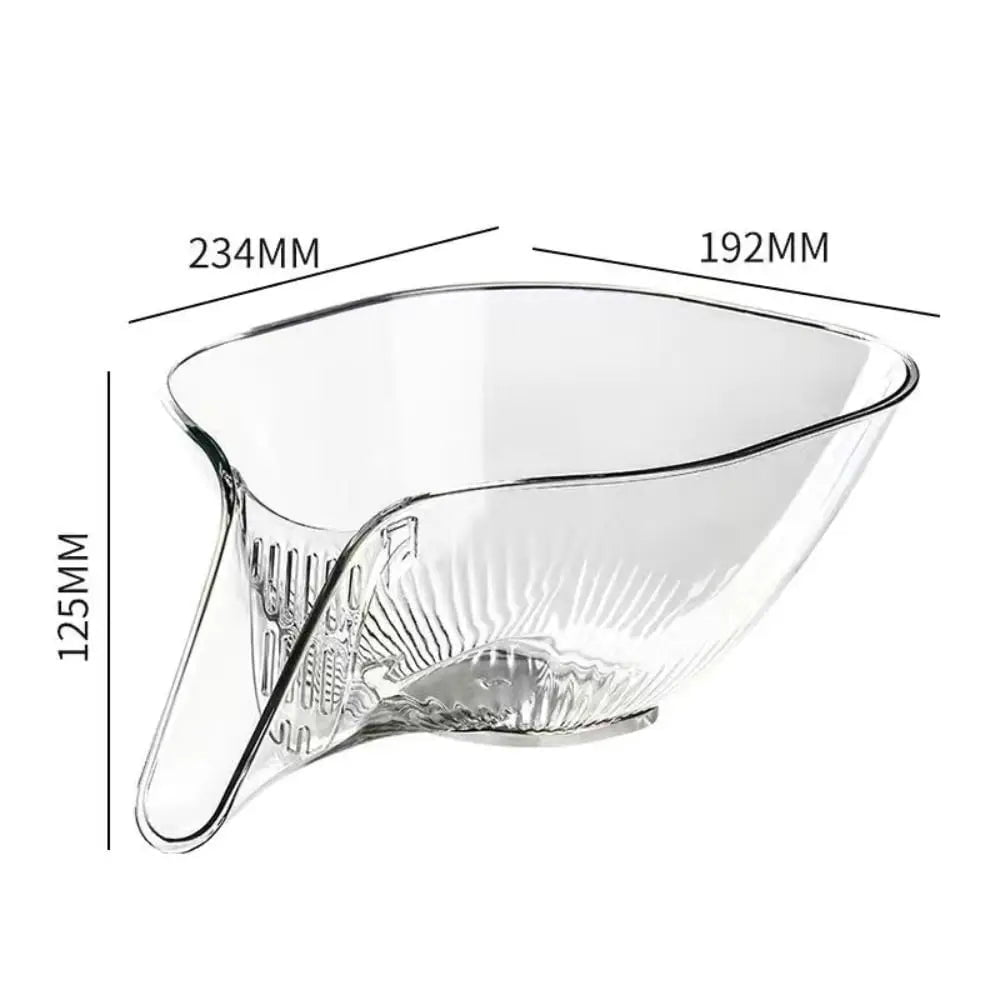 Multifunctional Drain Basket - Household Sink Vegetable Basin, Kitchen Washing Fruit Plate, Plastic Drain Bowl white
