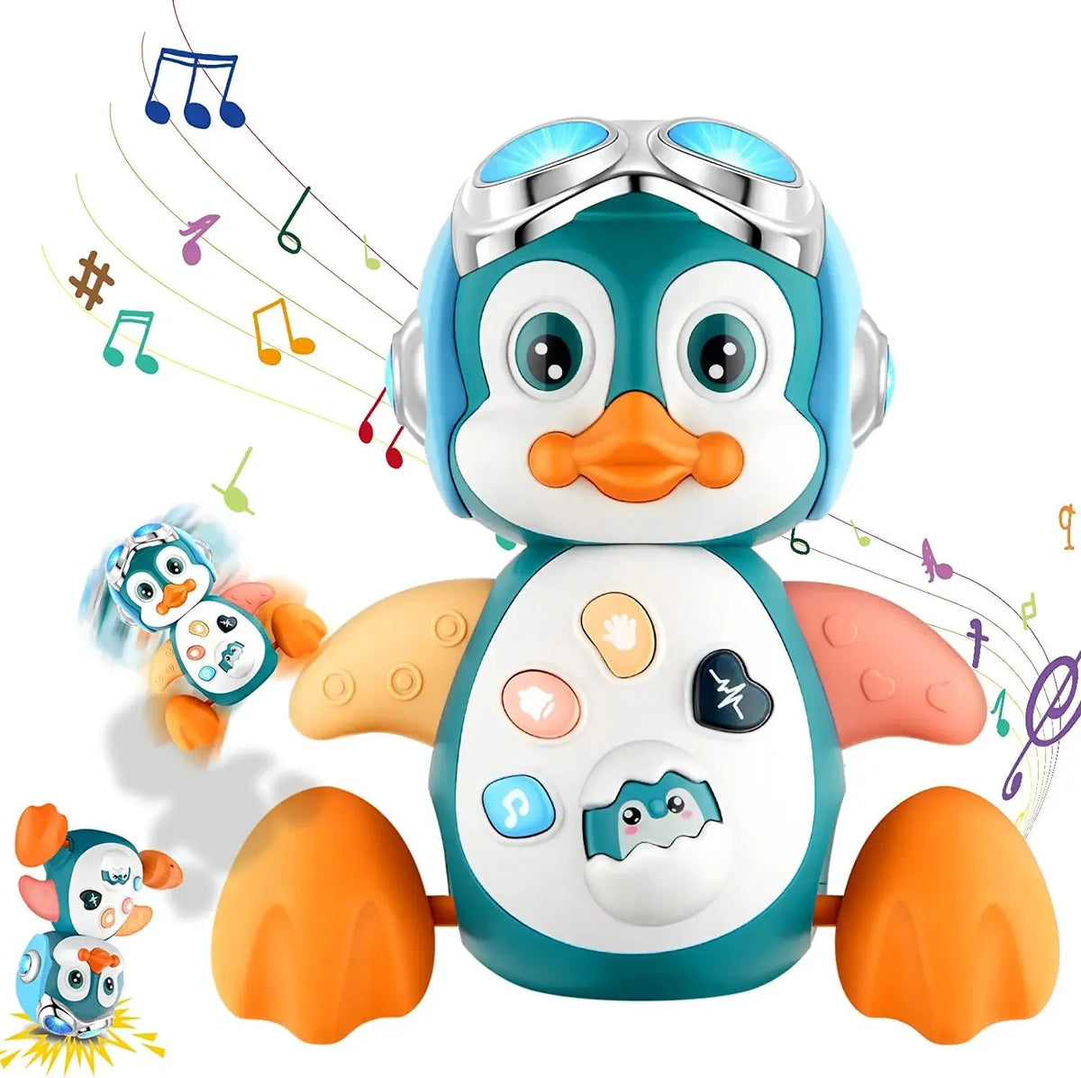 Musical Penguin Baby Crawling Toys - Interactive Developmental Toys with Light, Ideal for Infant Moving 1pcs
