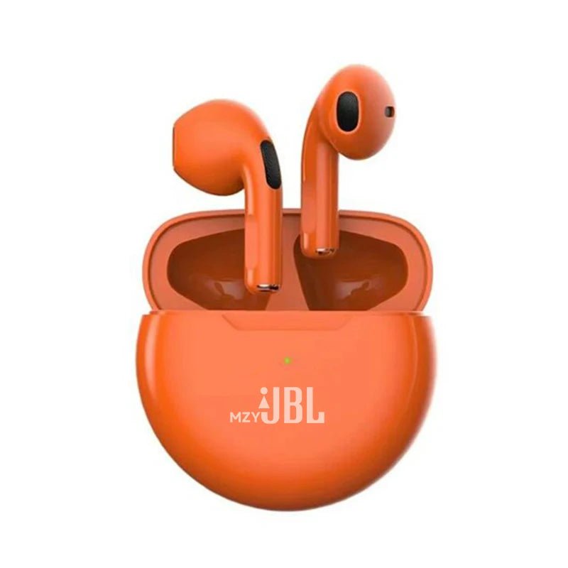 mzyJBL True Wireless Earbuds: IPX5 Waterproof, Built-in Mic Orange