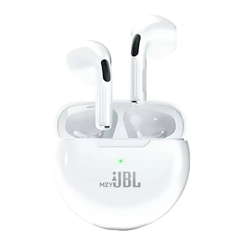 mzyJBL True Wireless Earbuds: IPX5 Waterproof, Built-in Mic White
