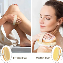 Natural Bristle Exfoliating Body Brush Champagne