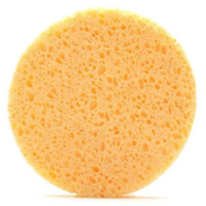 Natural Wood Pulp Face Round Makeup Remover Sponge - Cellulose Compress Cosmetic Puff for Facial Washing