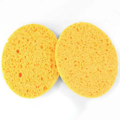 Natural Wood Pulp Face Round Makeup Remover Sponge - Cellulose Compress Cosmetic Puff for Facial Washing