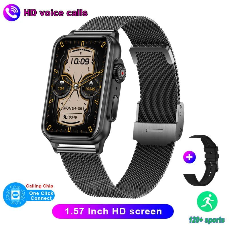 New Bluetooth Call Smartwatch with AI Voice Assistant Black net