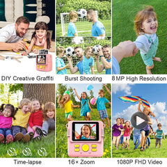 New Children Digital Camera - Instant Print for Kids, Thermal Print, Instant Photo Printing Camera, Video, Kids Toys for Girls