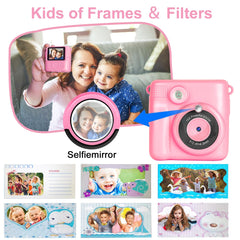 New Children Digital Camera - Instant Print for Kids, Thermal Print, Instant Photo Printing Camera, Video, Kids Toys for Girls