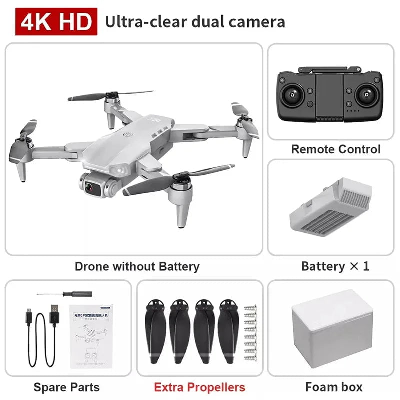 NEW Drone L900 Pro 4K Professional 5G GPS HD Camera  Photography Brushless Foldable Quadcopter RC Distance 1.2KM Drones Toys GPS 4K 1B Foam box 2 / CHINA