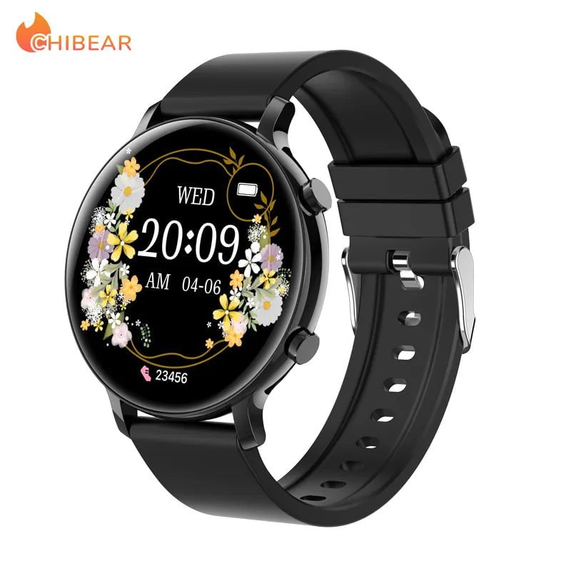 New ECG+PPG Women Smartwatch: Custom Dial, Fashion Bracelet, Sport Fitness Tracker, Bluetooth Call - For Android & iOS Black