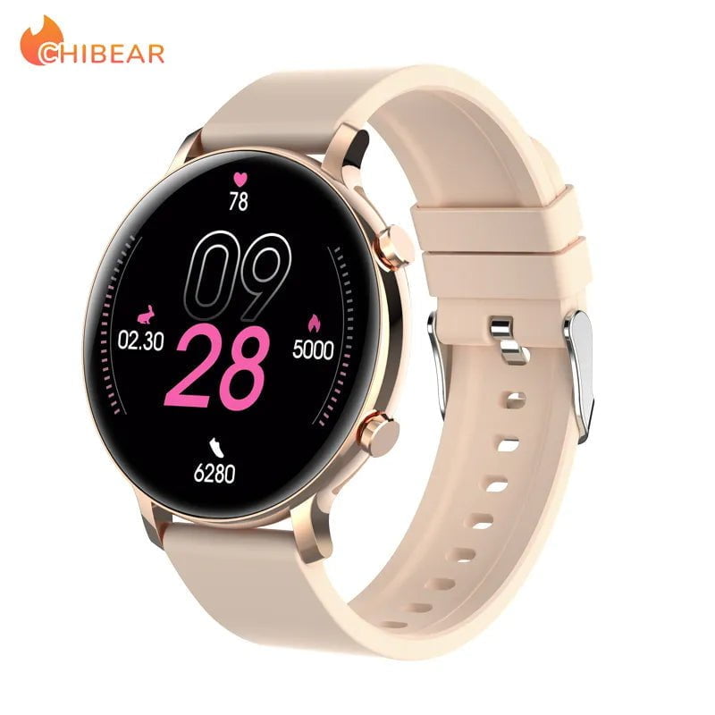 New ECG+PPG Women Smartwatch: Custom Dial, Fashion Bracelet, Sport Fitness Tracker, Bluetooth Call - For Android & iOS rose gold