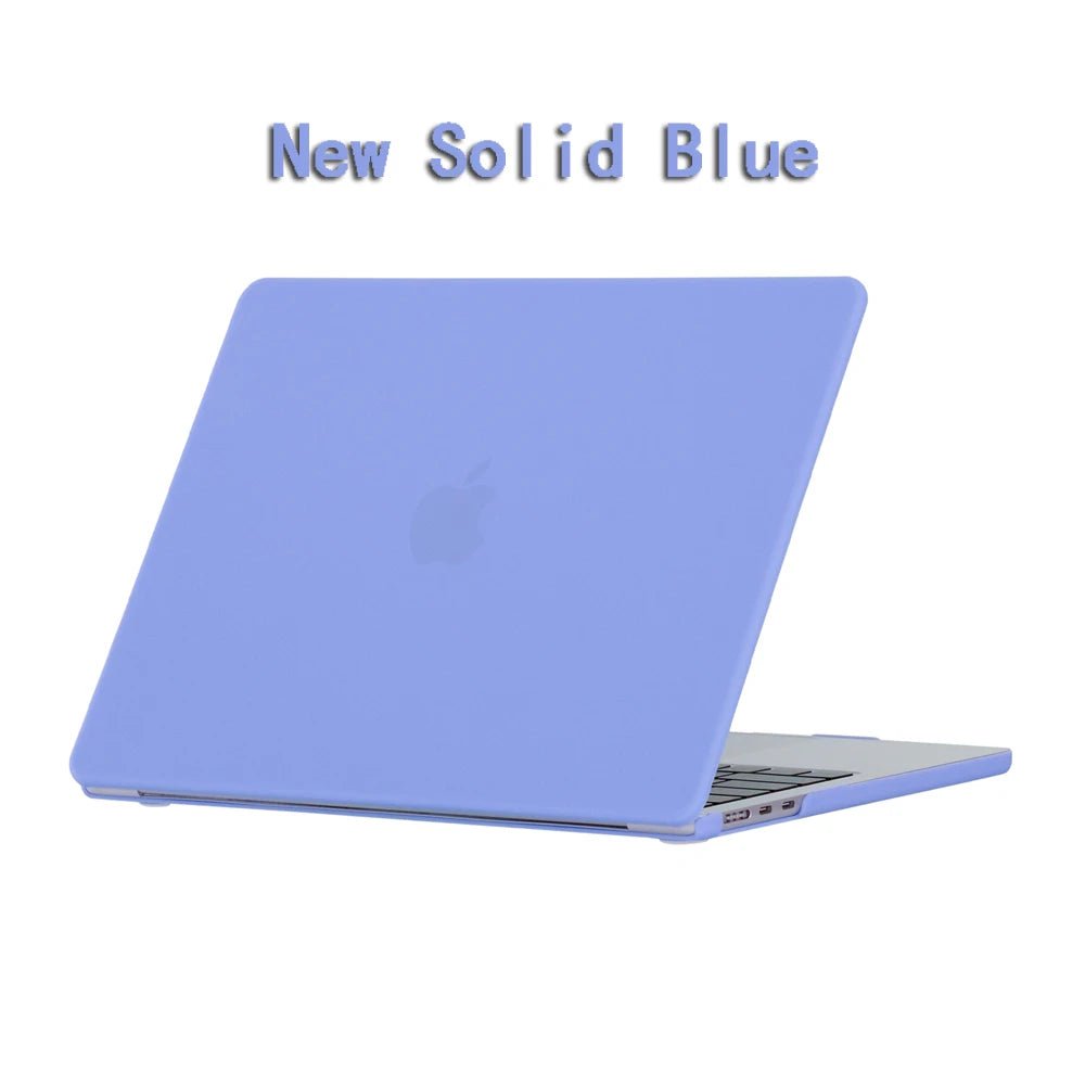 New Laptop Case For 2022 2023 Apple Macbook Air Pro 13 M1 M2 A2681 14 A2779 Retina A2780 16 inch Cover Frosted protective shell New Solid Blue / 12inch A1534