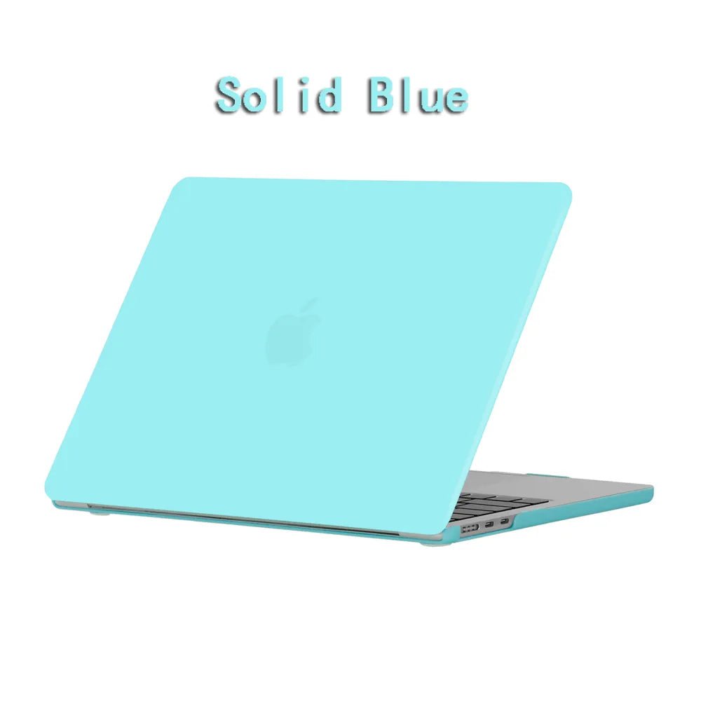 New Laptop Case For 2022 2023 Apple Macbook Air Pro 13 M1 M2 A2681 14 A2779 Retina A2780 16 inch Cover Frosted protective shell Solid Blue / 12inch A1534
