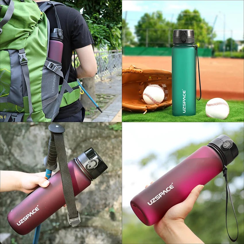 New Leak-proof Sports Water Bottle - BPA Free, Portable, Shaker Design, Available in 500ml, 800ml, and 1000ml, Ideal for Gym, Sports, and Travel